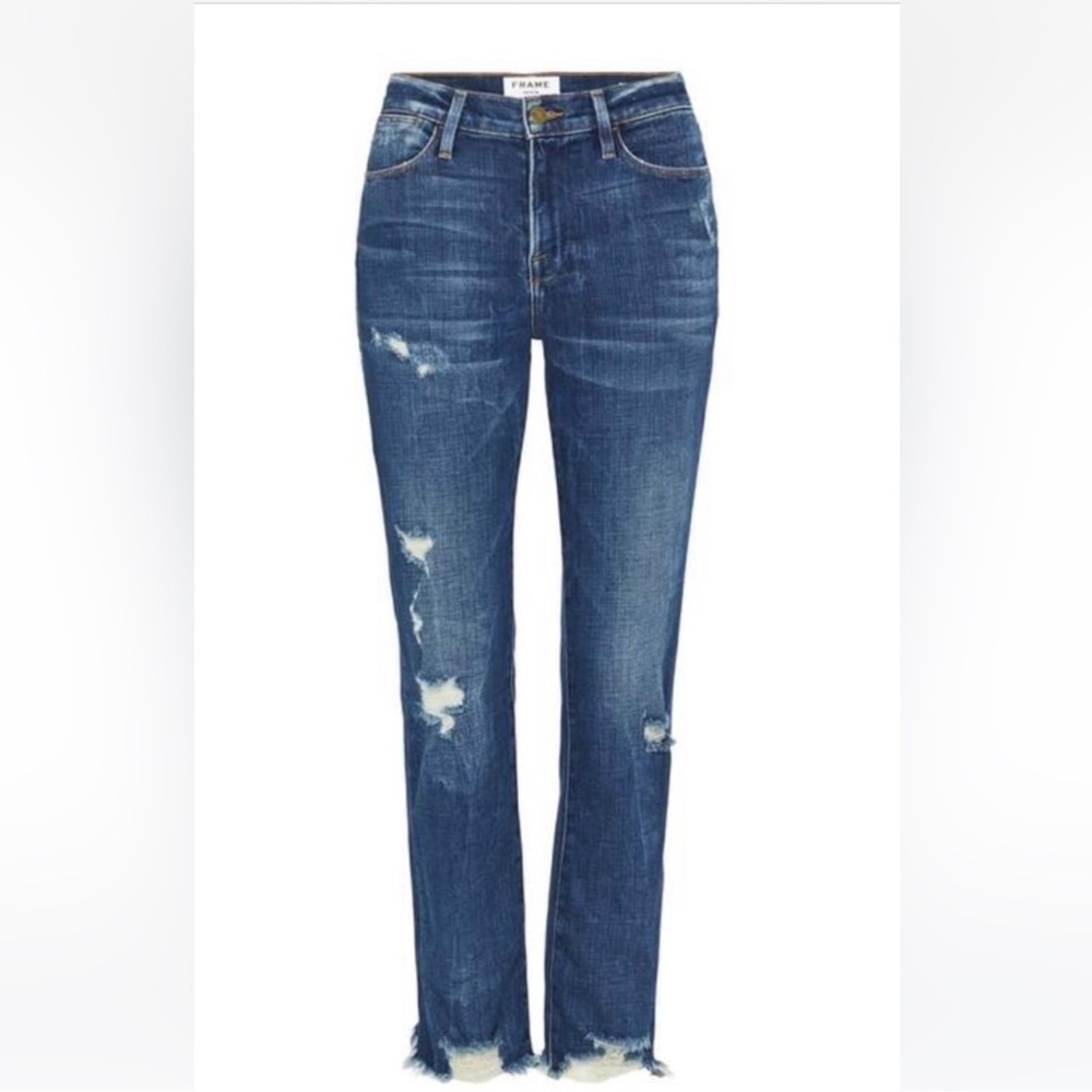 FRAME Denim Le High Straight Jeans Dark Wash Size 26